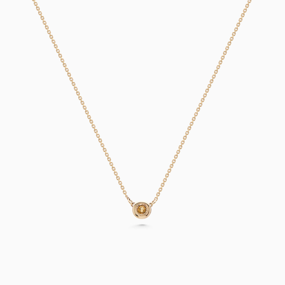 Pebble Stone Necklace | Yellow Gold