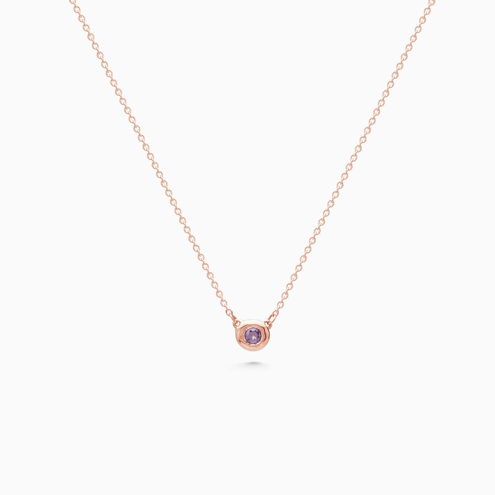 Pebble Stone Necklace | Rose Gold