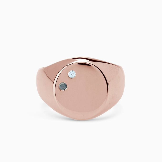 Signet Stone Ring | Rose Gold