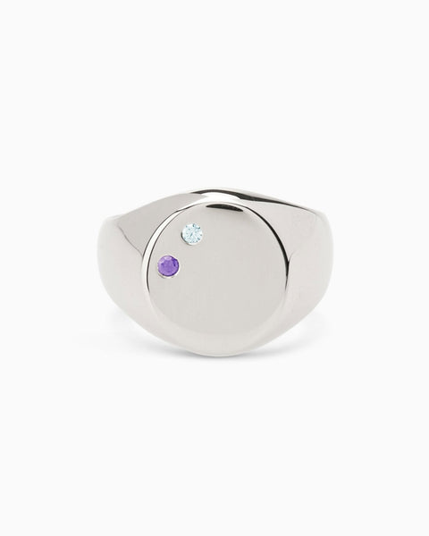 Signet Stone Ring | Silver