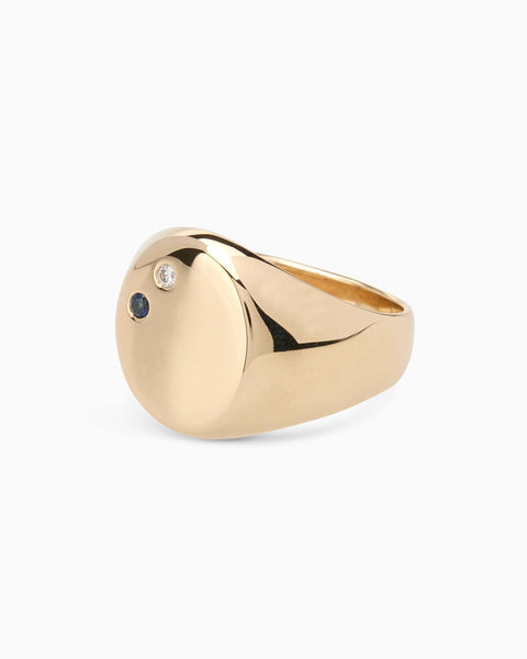 Signet Stone Ring | Yellow Gold