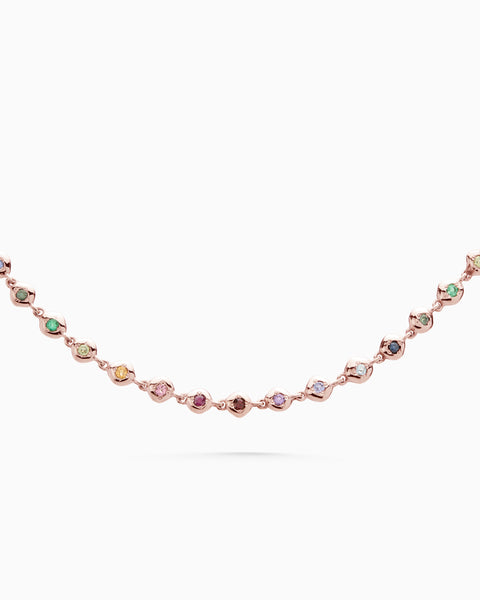 Collective Stone Necklace | Rose Gold