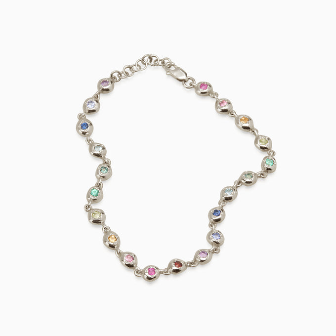 Collective Stone Bracelet | White Gold