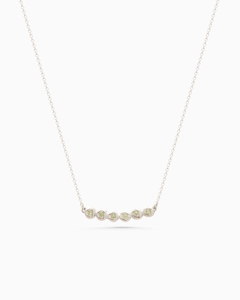 Collective Stone Bar Necklace | Silver