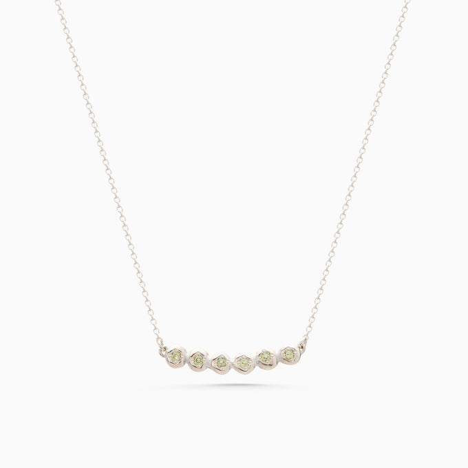 Collective Stone Bar Necklace | Silver