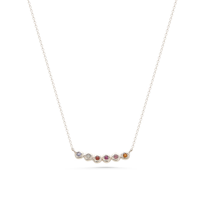 Collective Stone Bar Necklace | Silver