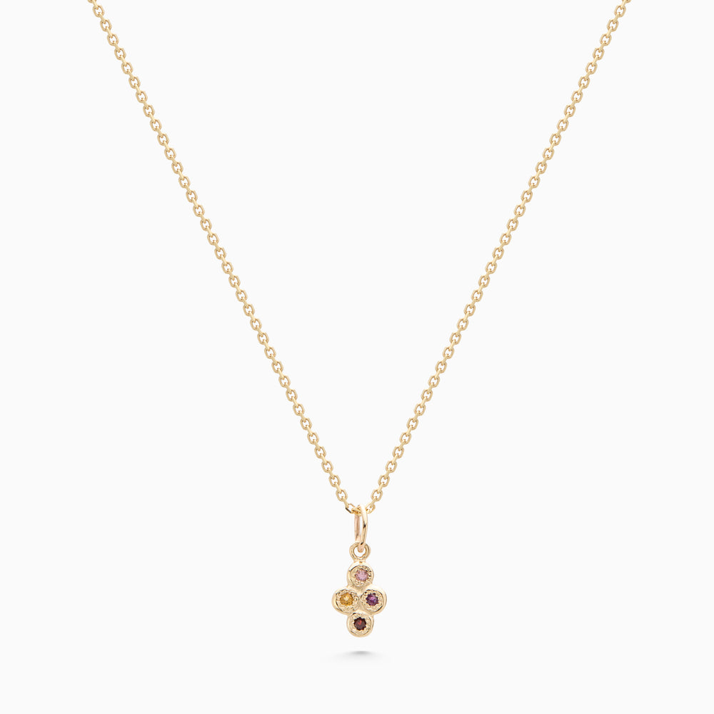 Cross Stone Pendant | Yellow Gold