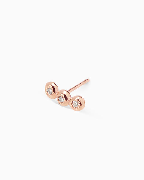 Collective Stone Stud | Rose Gold