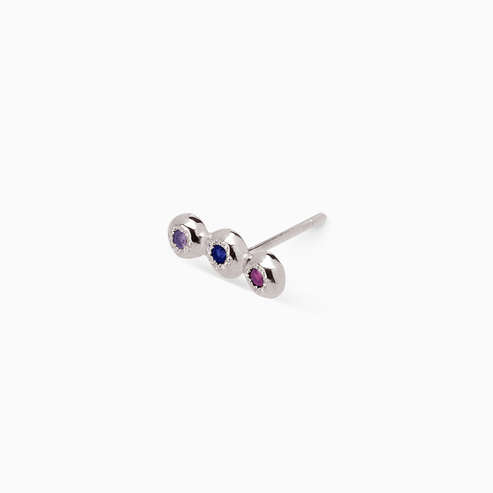 Collective Stone Stud | White Gold