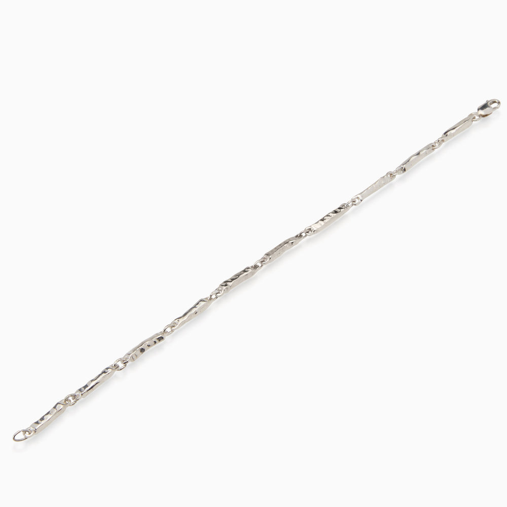 Classic Hammered Bracelet | Silver
