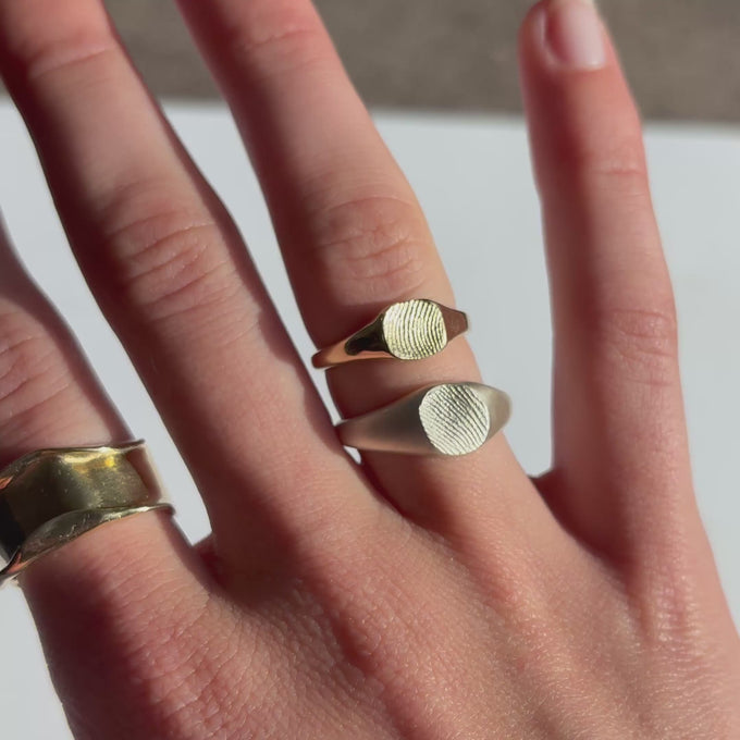 Impression™ Petite Signet Ring | Silver
