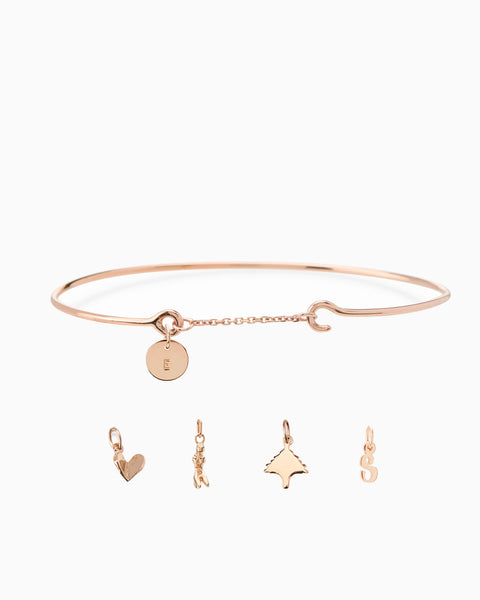 Pendant Weave Bracelet | Rose Gold