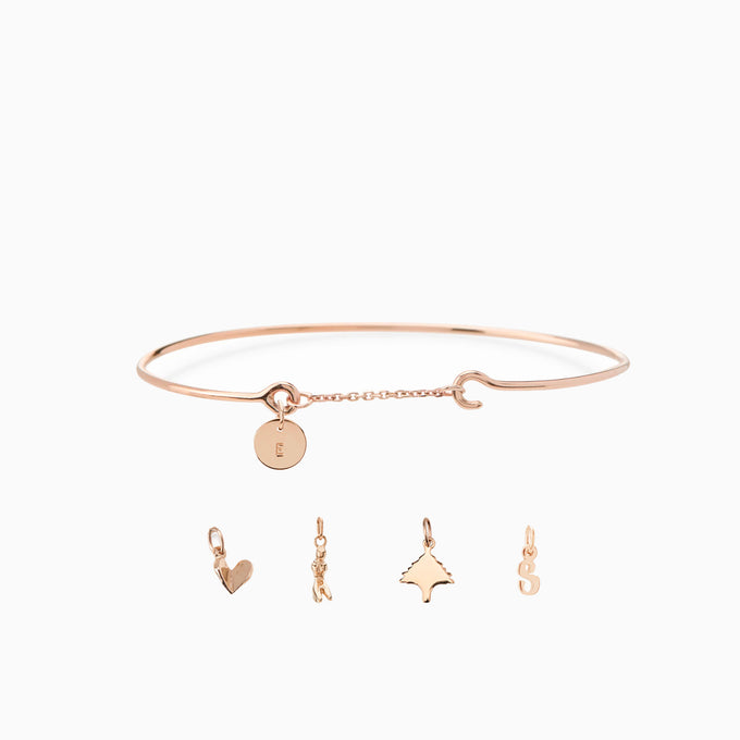Pendant Weave Bracelet | Rose Gold