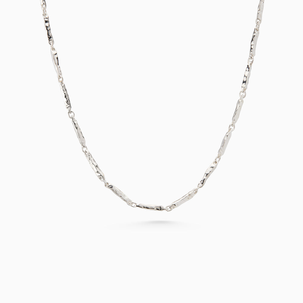 Classic Hammered Necklace | Silver
