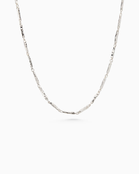 Classic Hammered Necklace | Silver
