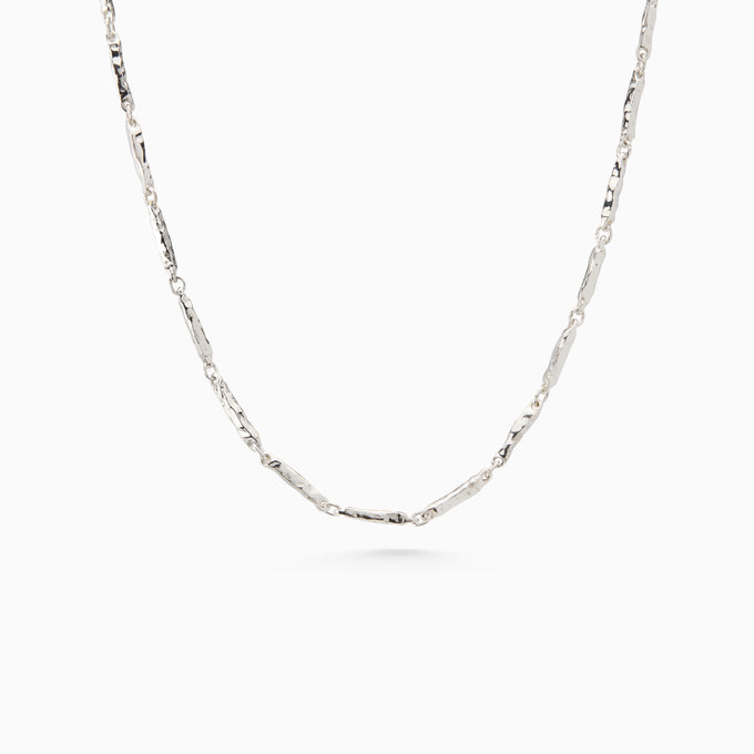 Classic Hammered Necklace | Silver