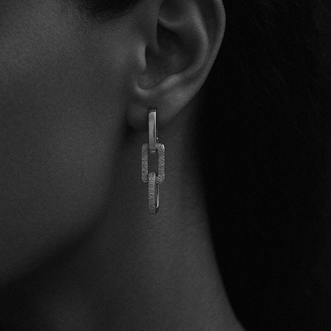Mini Ember Earring | Silver