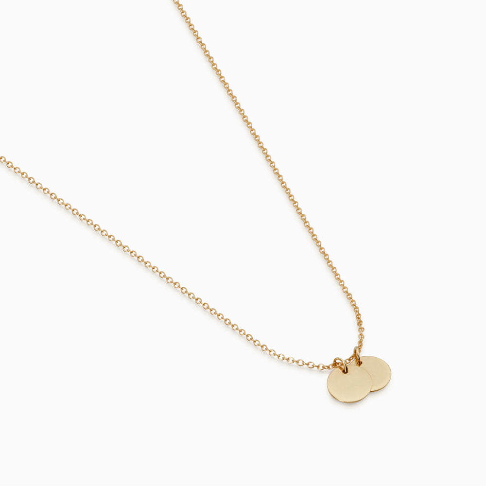 Disc Necklace | Solid Yellow Gold