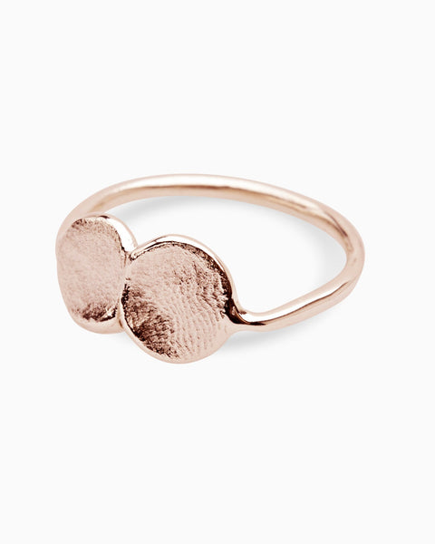 Double Impression Ring | Rose Gold