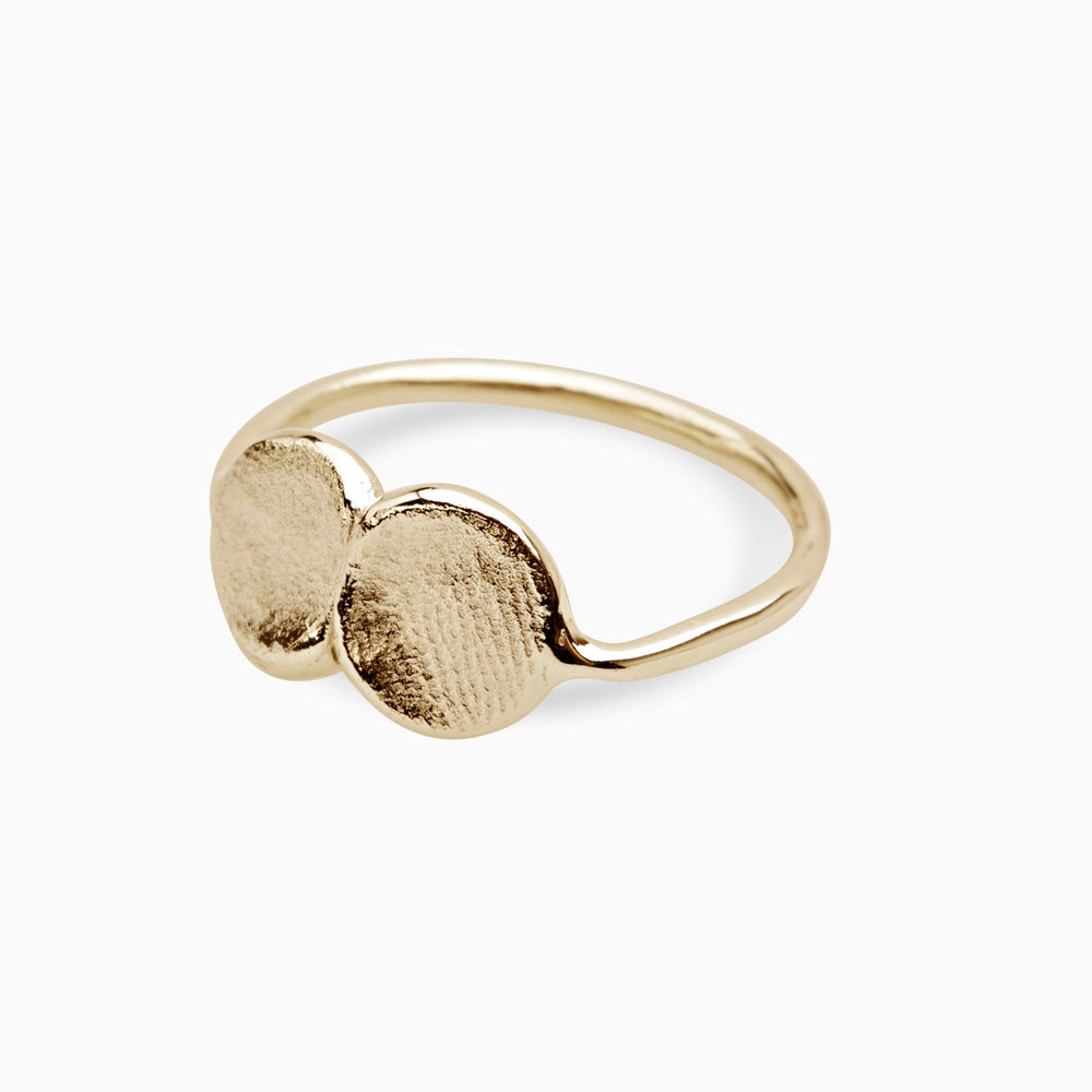 Double Impression Ring | Yellow Gold