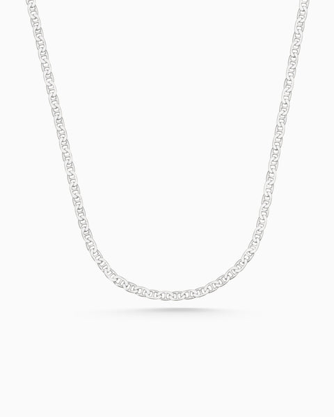 Flat Marine Chain | Sterling Silver