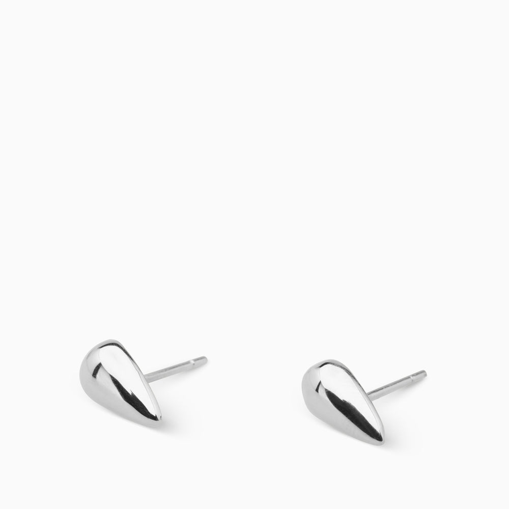 Tear Drop Studs | Silver