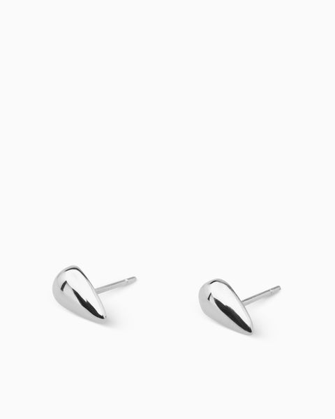 Tear Drop Studs | Silver