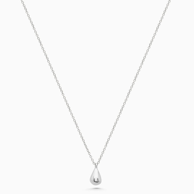 Tear Drop Necklace | Silver