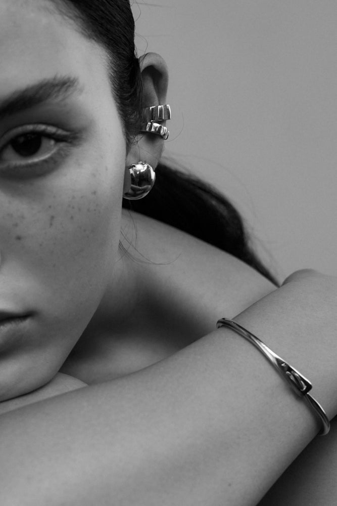 Dome Earrings | Silver