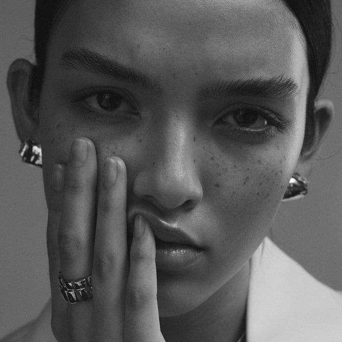 Lava Lobe Cuffs | Silver