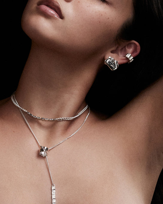 Lava Lobe Cuffs | Silver