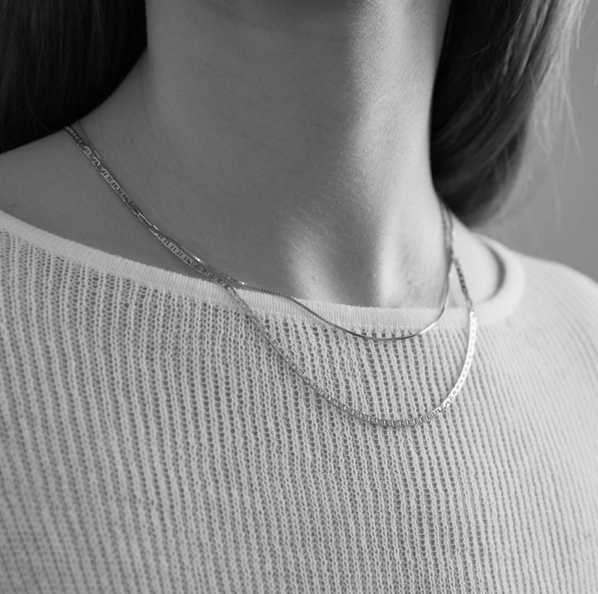 Flat Marine Chain | Sterling Silver