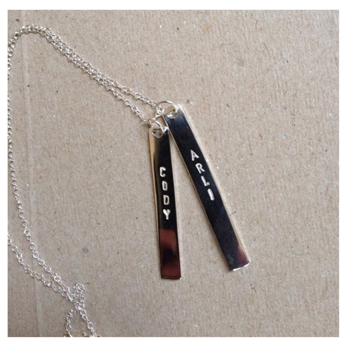 Vertical Tag Necklace