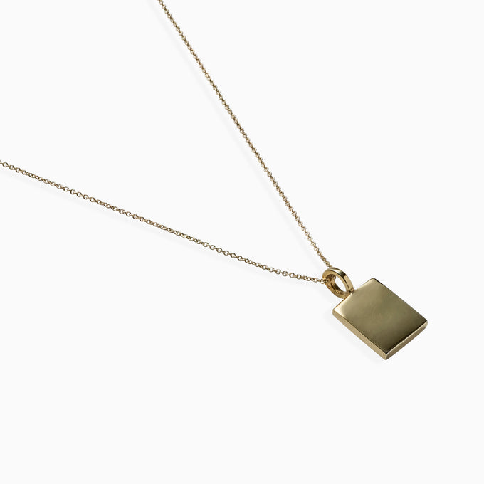 ID Tag Necklace | Solid Gold