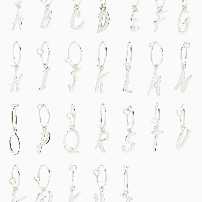 Letter Earring | Silver