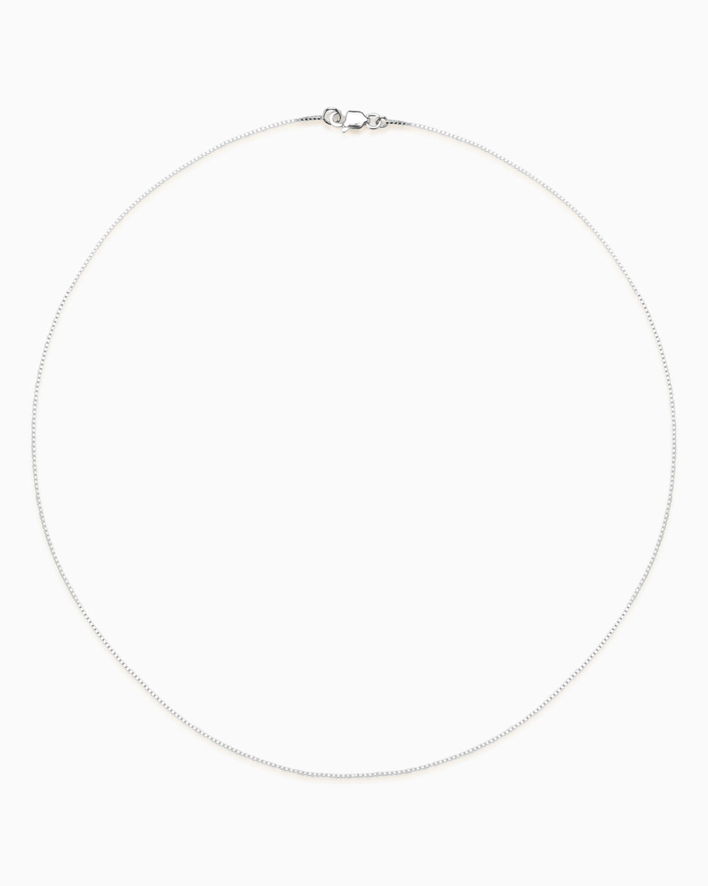 Fine Box Necklace | Silver