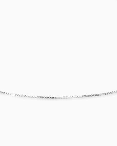 Fine Box Necklace | Silver