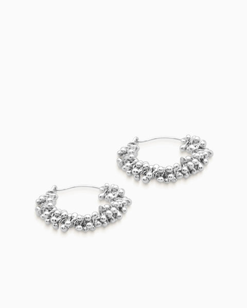 Cherrie Hoops  |  Silver