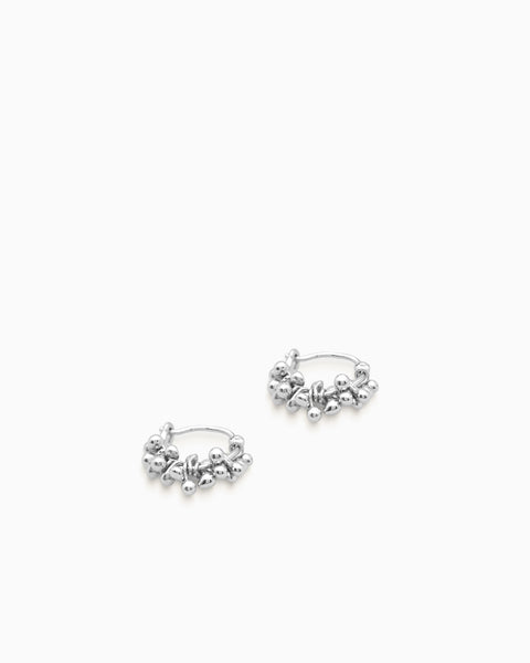 Cherrie Hoops Mini  |  Silver
