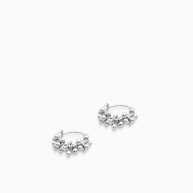 Cherrie Hoops Mini  |  Silver