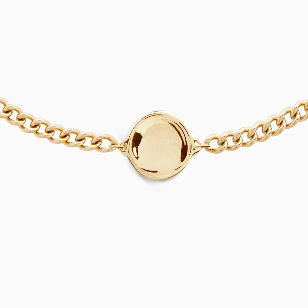 Custom Engraved Charm Bracelet | Yellow Gold