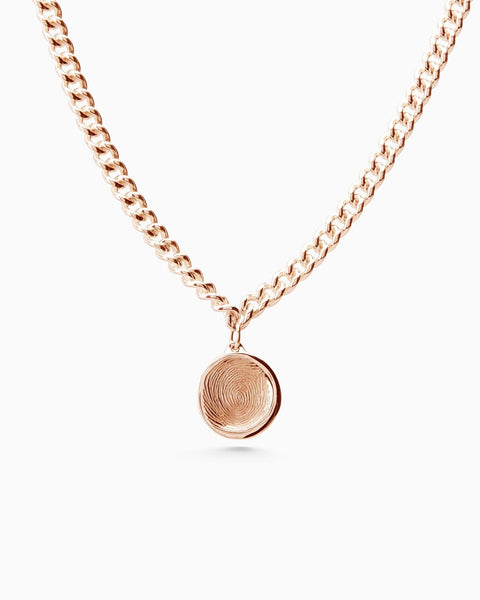 Custom Engraved Charm Necklace | Rose Gold