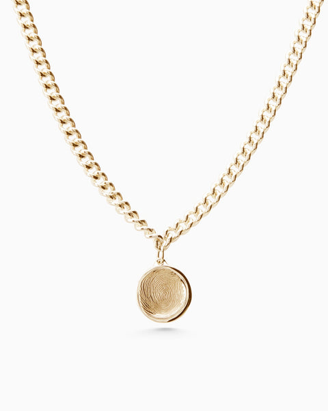 Custom Engraved Charm Necklace | Yellow Gold