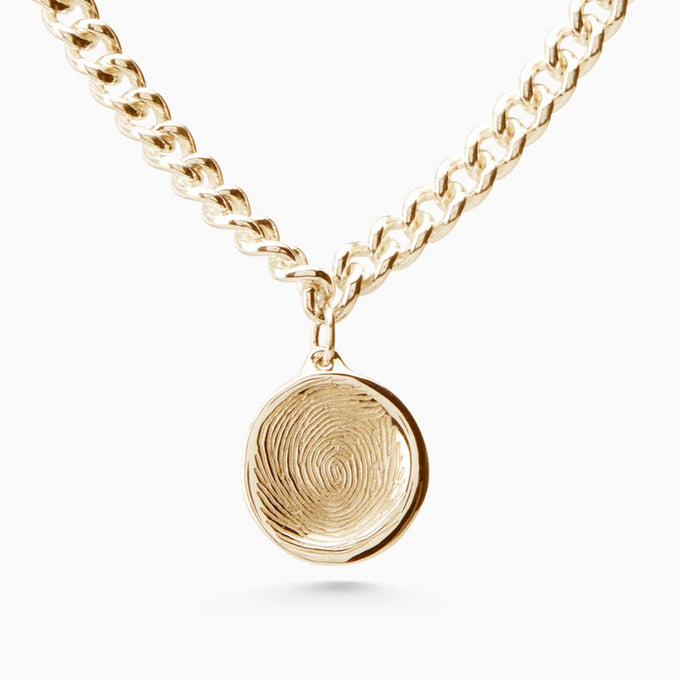 Custom Engraved Charm Necklace | Yellow Gold