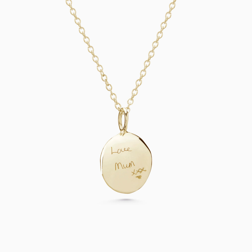 Custom Engraved Pendant | Yellow Gold