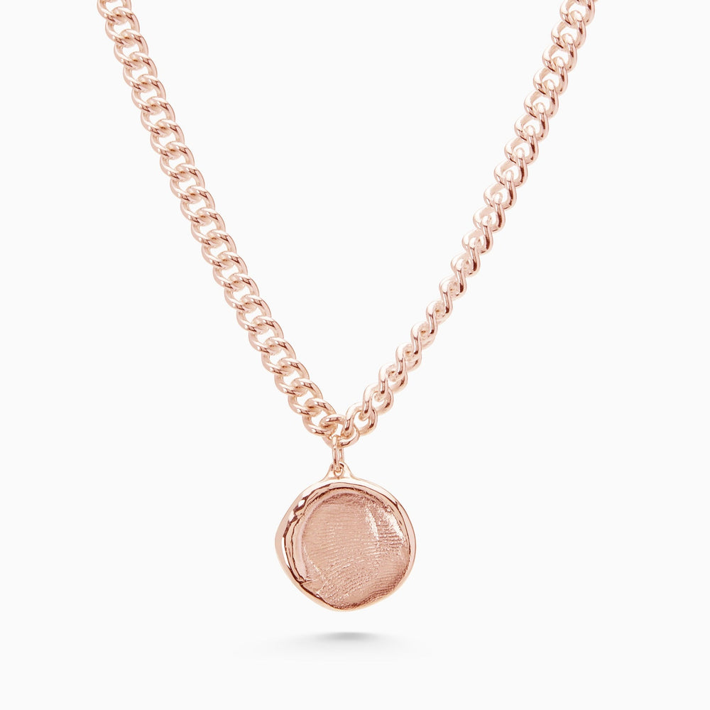 Impression Charm Necklace | Rose Gold