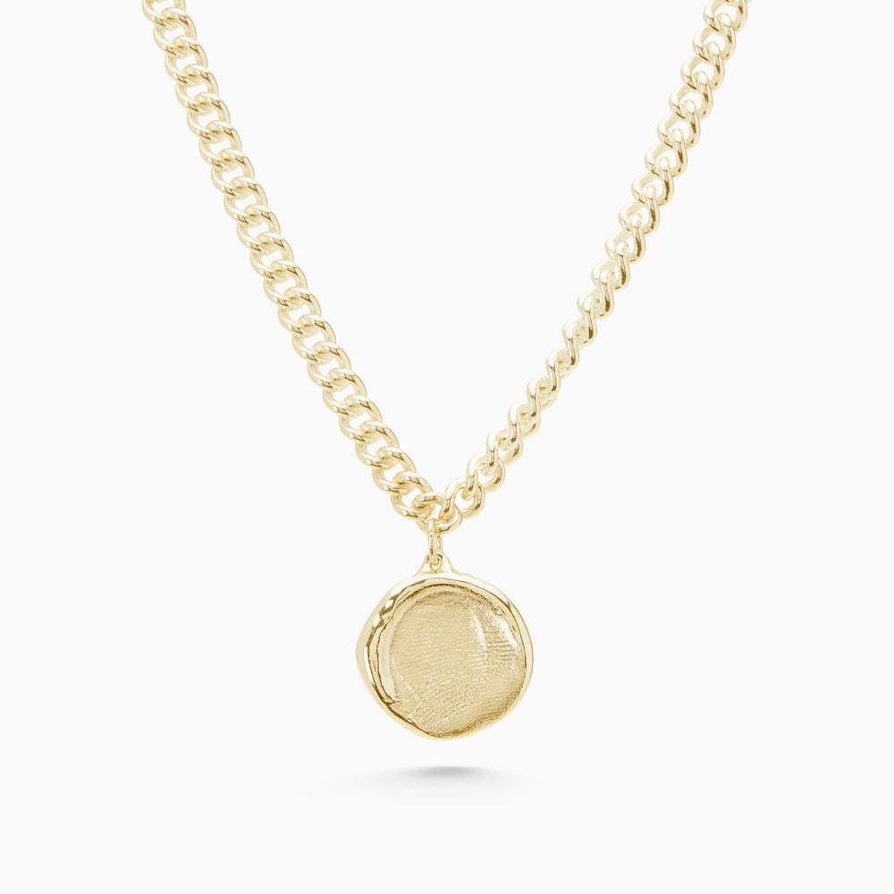 Impression Charm Necklace | Yellow Gold