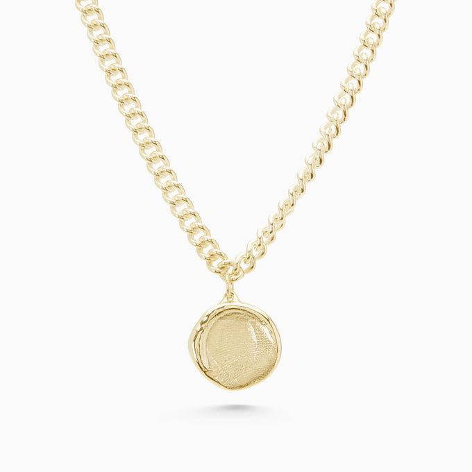 Impression Charm Necklace | Yellow Gold