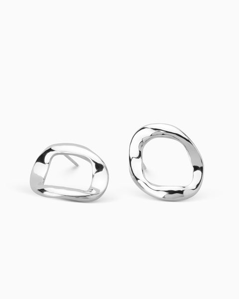 Curve Earrings Classic | Silver