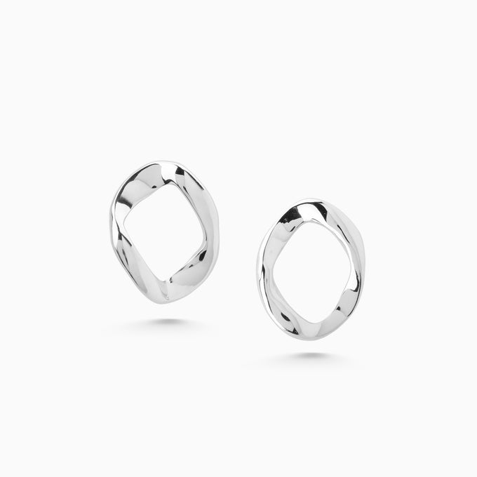 Curve Earrings Classic | Silver